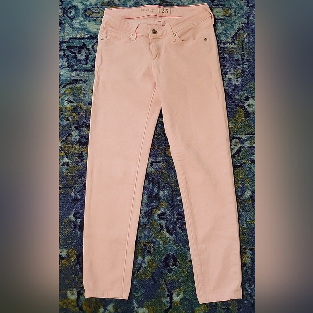 Women's Kate Spade Pink Jeans Size 25, Ankle Length (24")